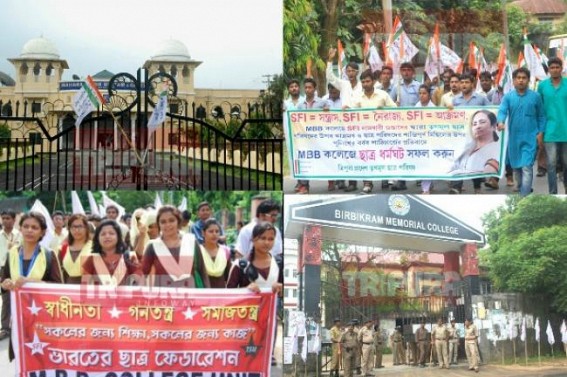 Tripuraâ€™s renowned Degree Colleges turned into Red-Party mafia den during CPI-Mâ€™s 23 yrs rule  : Strikes in 3 Govt. Colleges hit Higher Education system, lame duck Education Minister says â€˜Student Politics is a part of Education !â€™ 